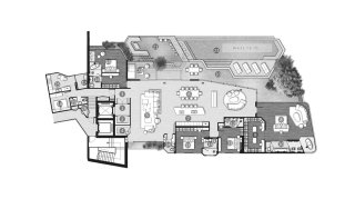 Penthouse floor plan, 4 bedrooms in Hythe condominium No. 11025